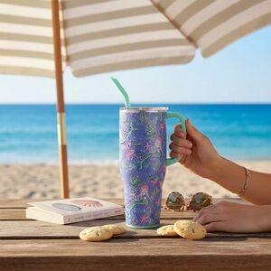 Colorful Insulated Tumbler with Straw 40oz swig tumbler